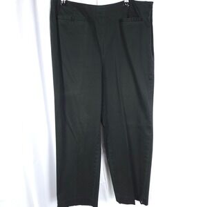 Talbots Black High Rise Ankle Pants‎ Women's 12 32x25 Cotton Stretch
